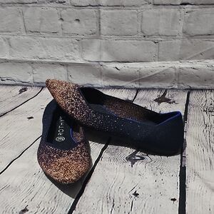Midnight Metallic Flats